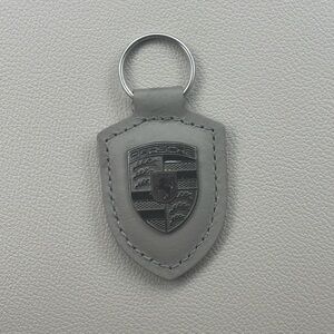 Porsche Emblem Gray Keyring Keychain